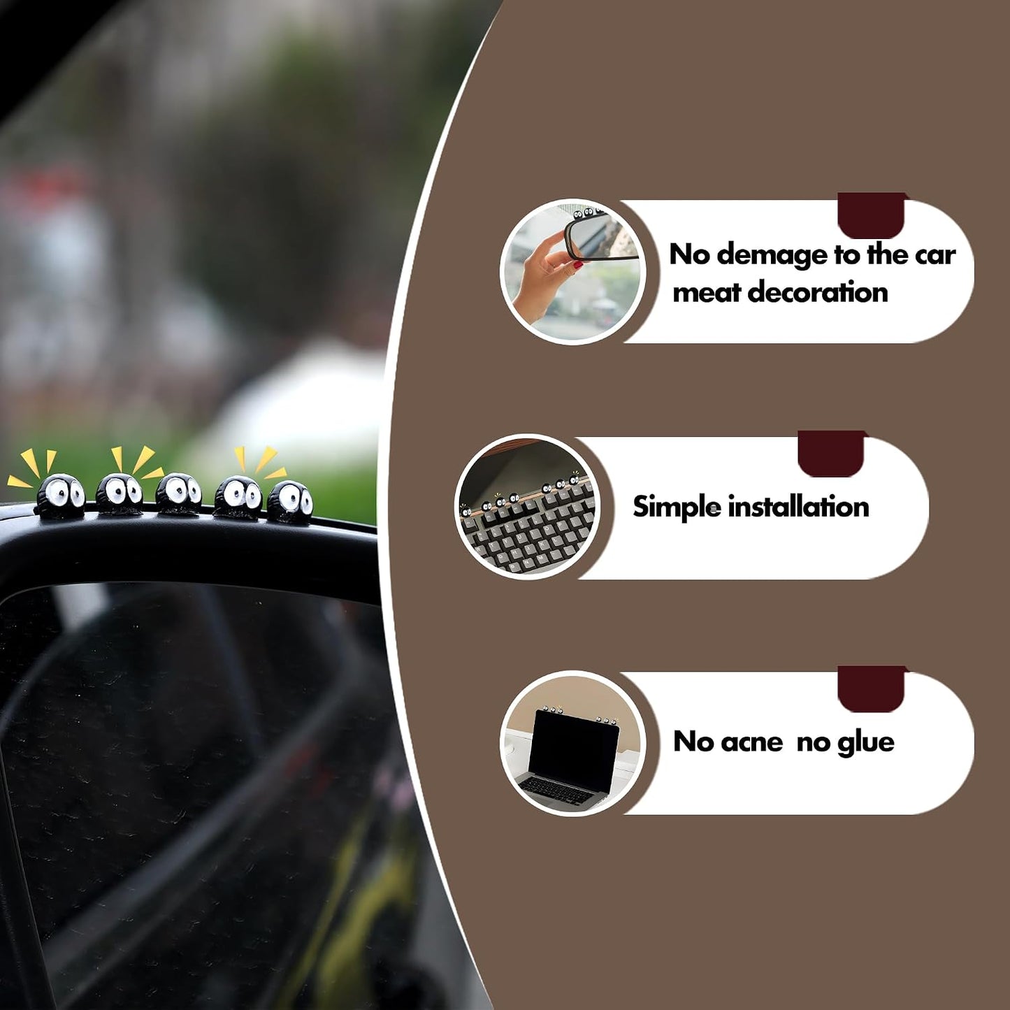 Adorno espejo retrovisor coche decoración interior