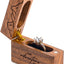 Caja anillo compromiso madera nogal grabado