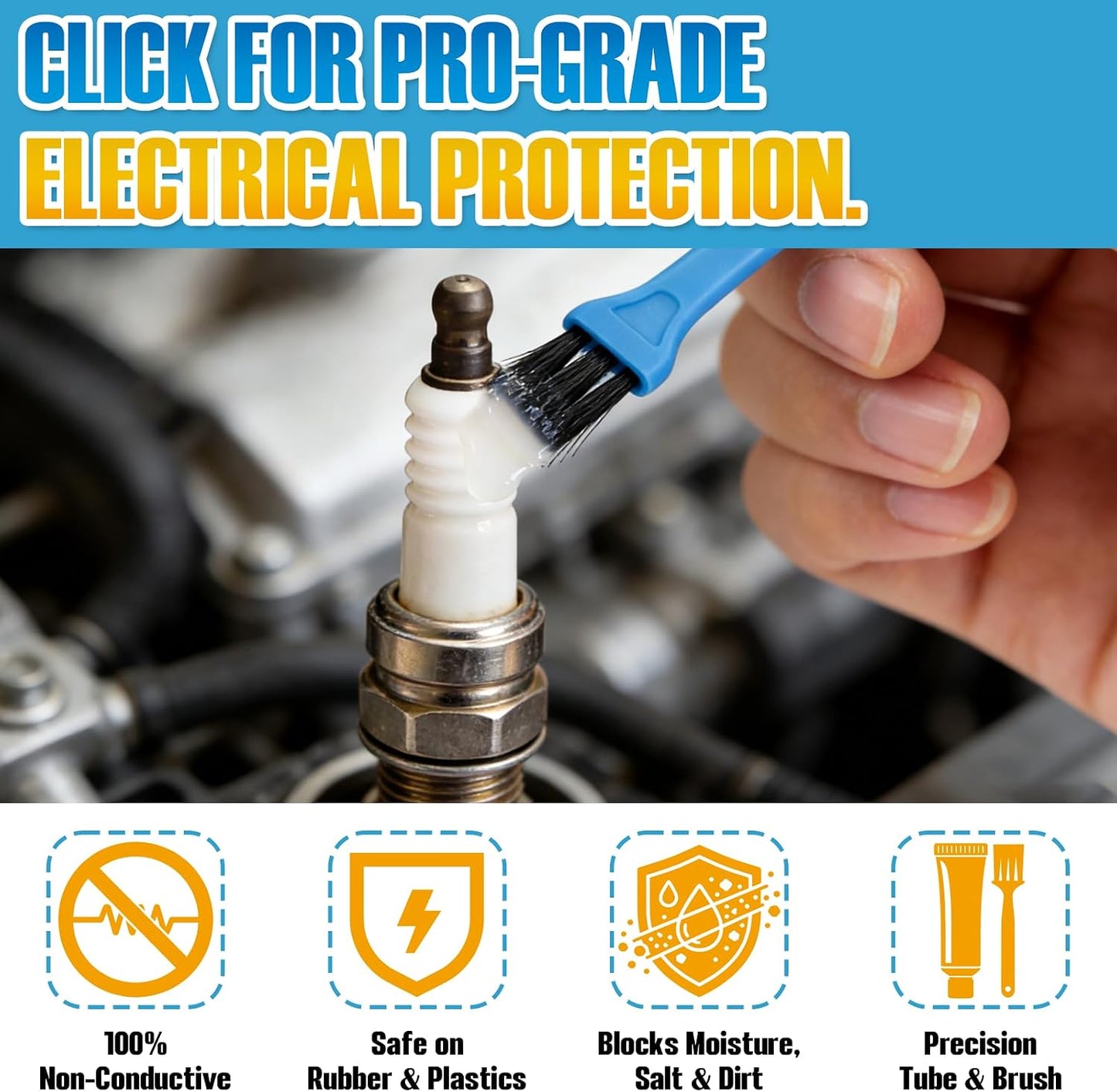 Grasa dieléctrica silicona automotriz impermeable 0.7oz