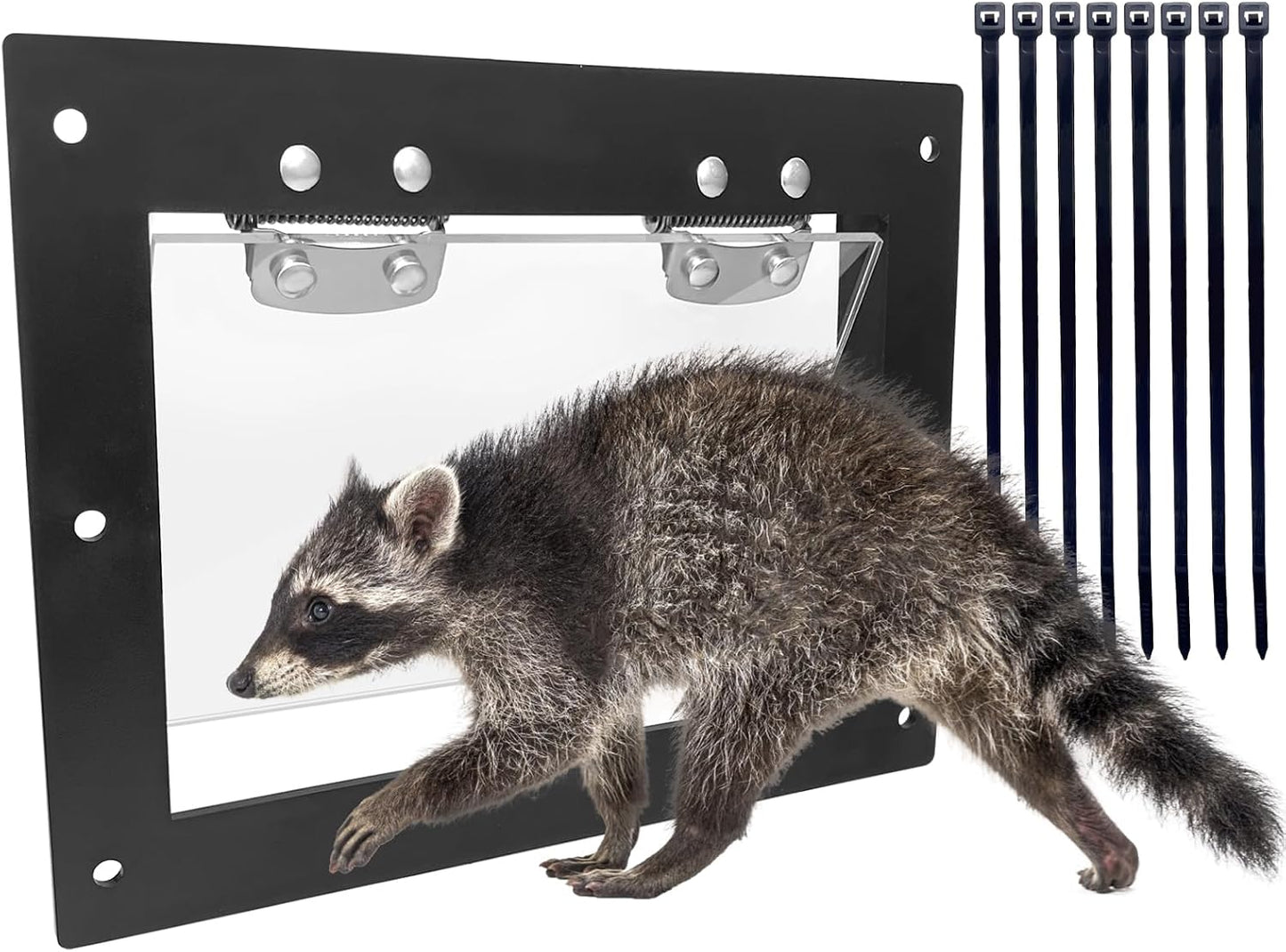 Excluidor mapache puerta unidireccional para áticos y chimeneas