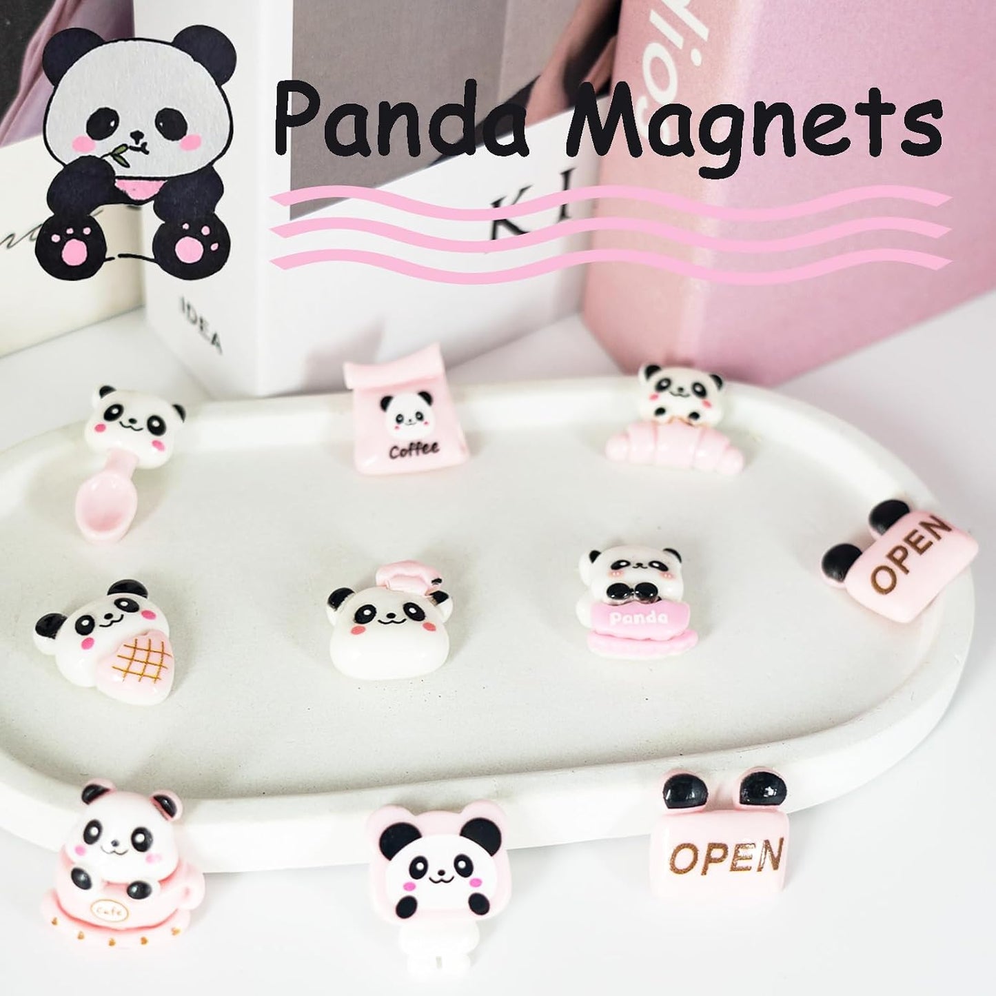 18 Imanes Panda para Nevera Decoración Aula Oficina Hogar