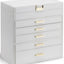 Caja organizadora joyas 6 capas para collar anillo