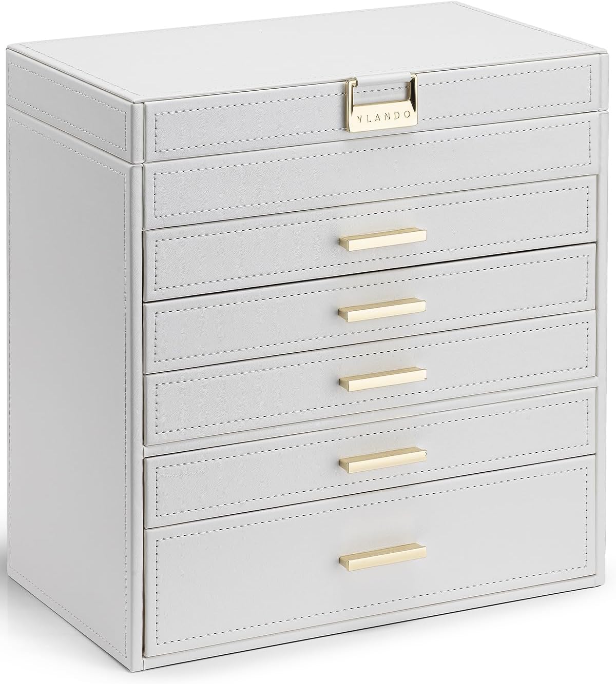 Caja organizadora joyas 6 capas para collar anillo