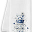 Toallas cocina diseño floral azul blanco 16x24pulg