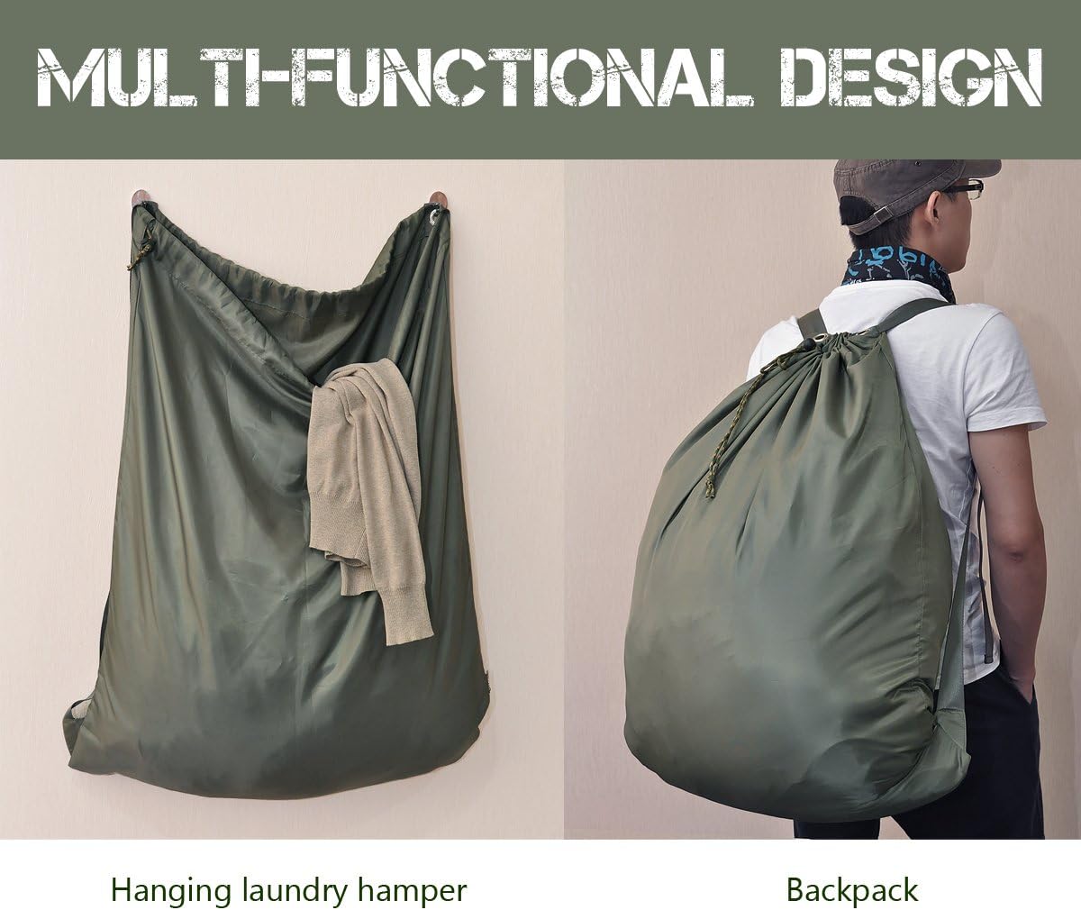 Bolsa colada con cuerdas hombro