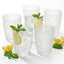 Juego de vasos acrílicos transparentes reutilizables para jugo, camping, hogar y fiestas - pack de 6