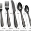 Set 20 Pzas Cubiertos Acero Inox Negro Resistentes para 4