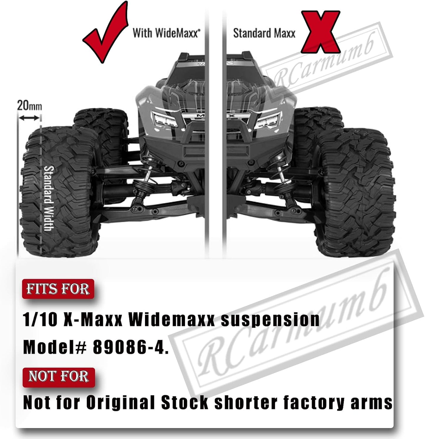Brazos suspensión aluminio para Widemaxx 1/10 89086-4