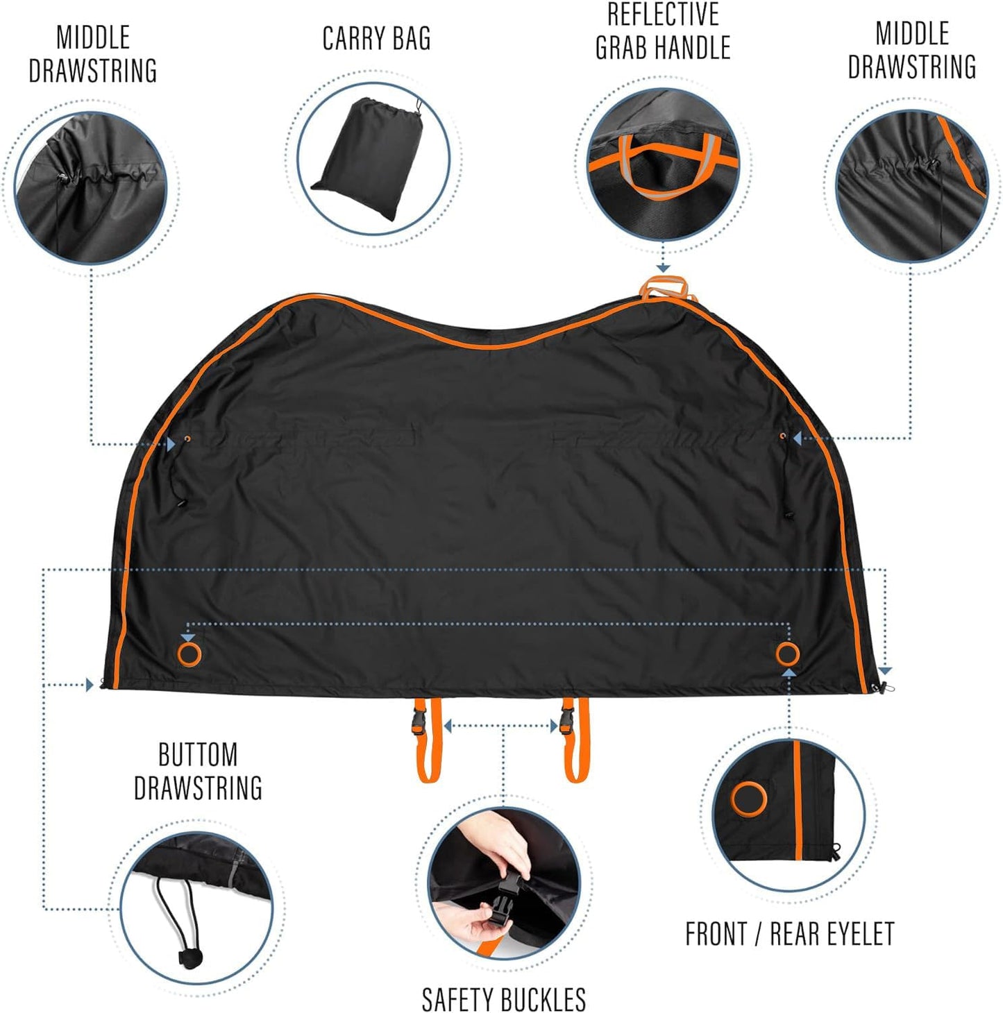 Funda bicicleta tela Oxford 600D impermeable 75x39x26"