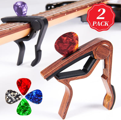 Capo guitarra eléctrica acústica ukelele pack 2 abrazaderas