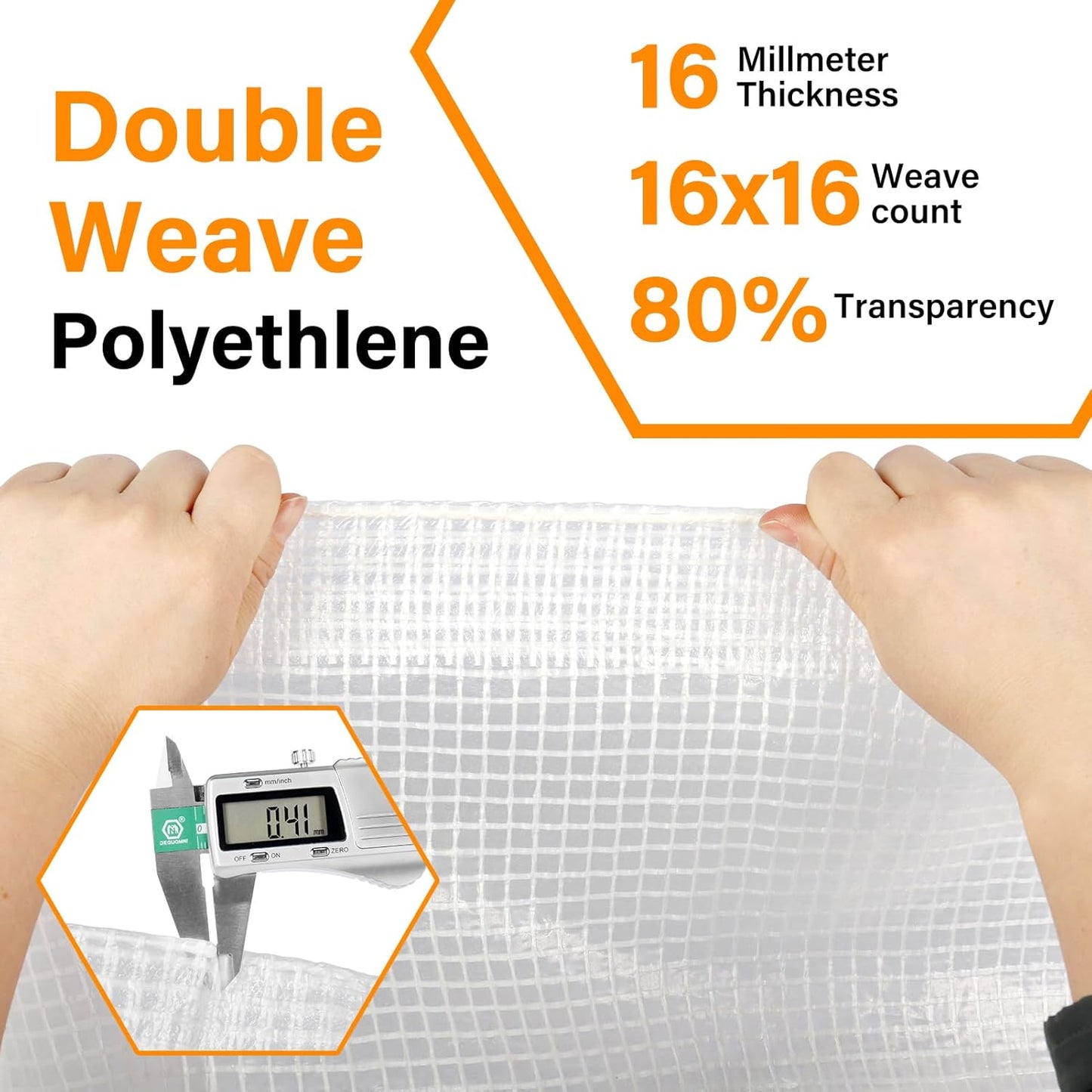 Cubierta invernadero 12x16ft lona plástico UV resistente