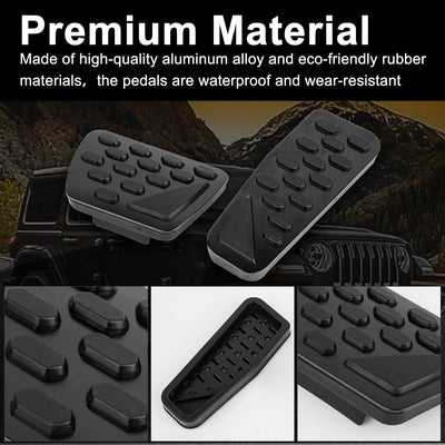 Fundas pedal Wrangler JL extensores freno aluminio