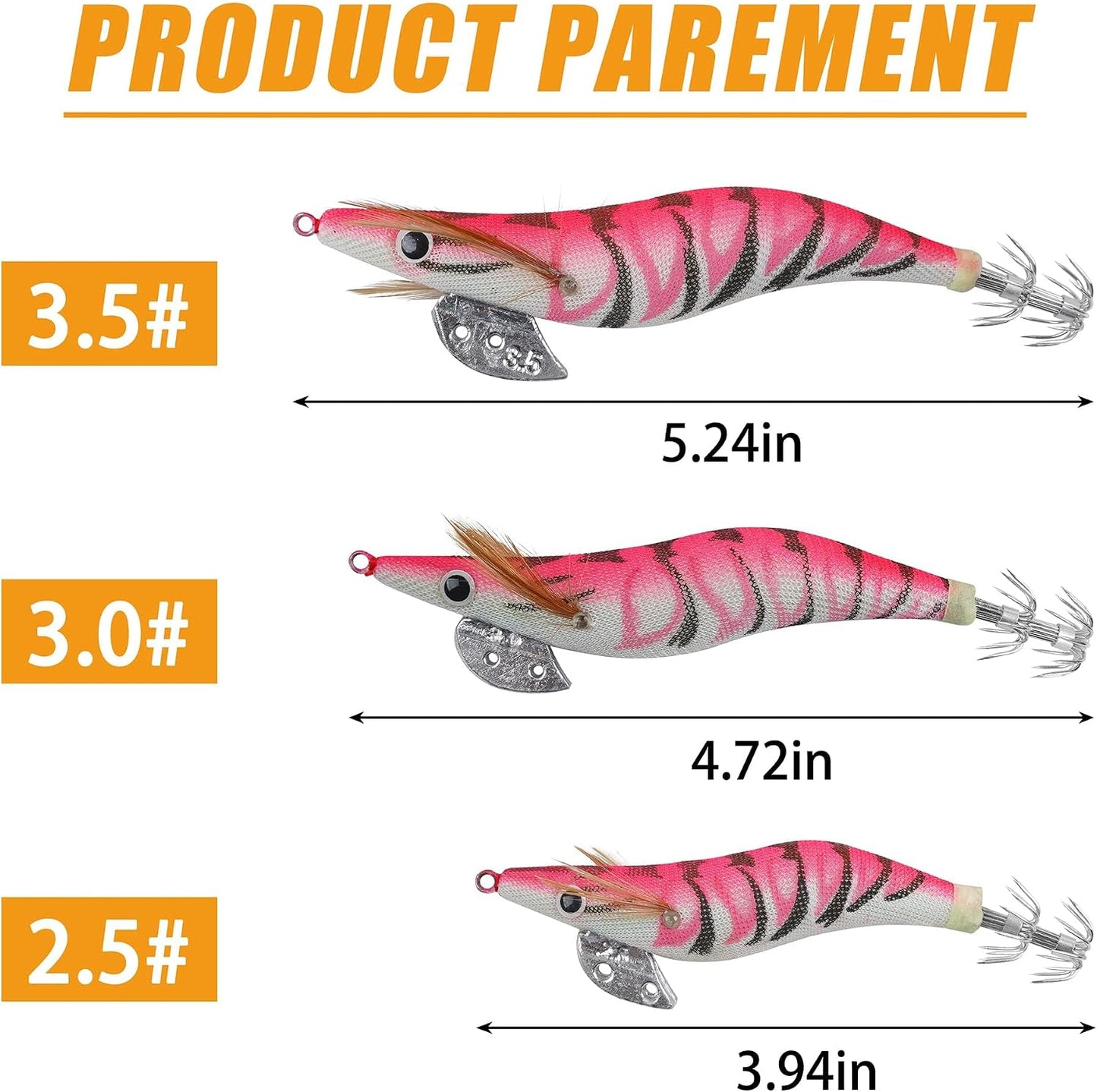 5 Ganchos Luminosos 3D para Pulpo y Camarones 3.94pulg