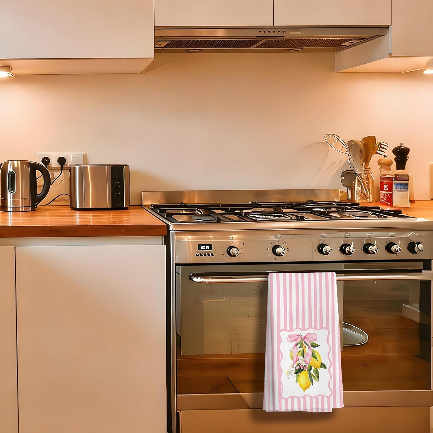 Toallas cocina baño coquette rosa limón 16x24 pulg