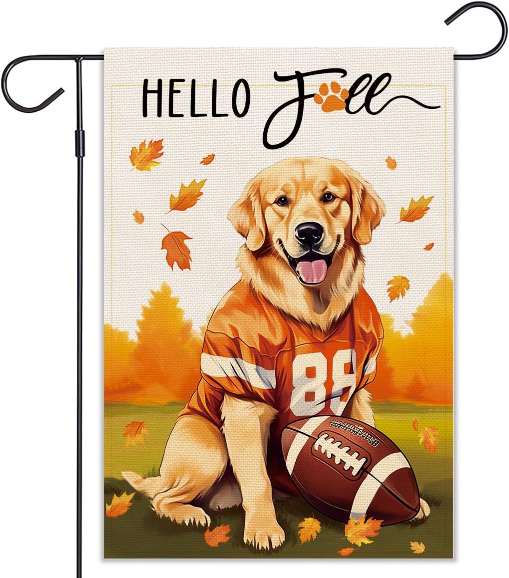 Bandera jardín Golden Retriever otoño decoración patio