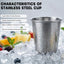 Set 20 Tazas Acero Inox Reutilizables Apilables Sin BPA