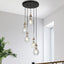Candelabro 5 luces vidrio transparente cocina comedor