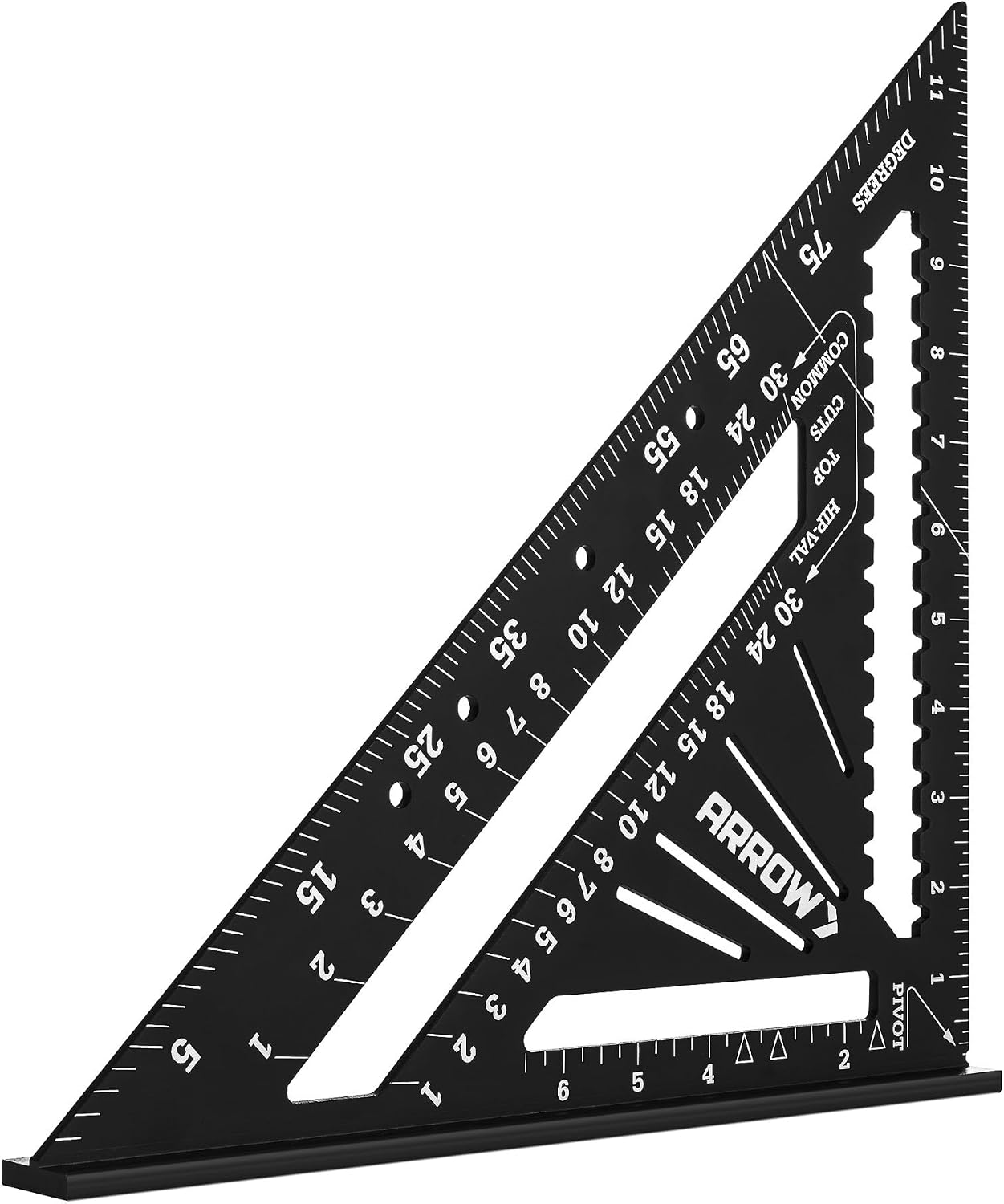 Regla carpintería aluminio 30,5cm triangular