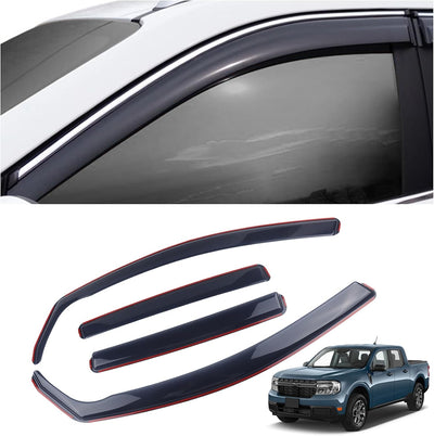 4 Protectores lluvia Ford Maverick 22-24 negro ahumado
