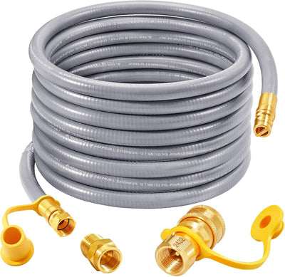 Manguera gas natural 18ft DI 1/2 con accesorio conexión