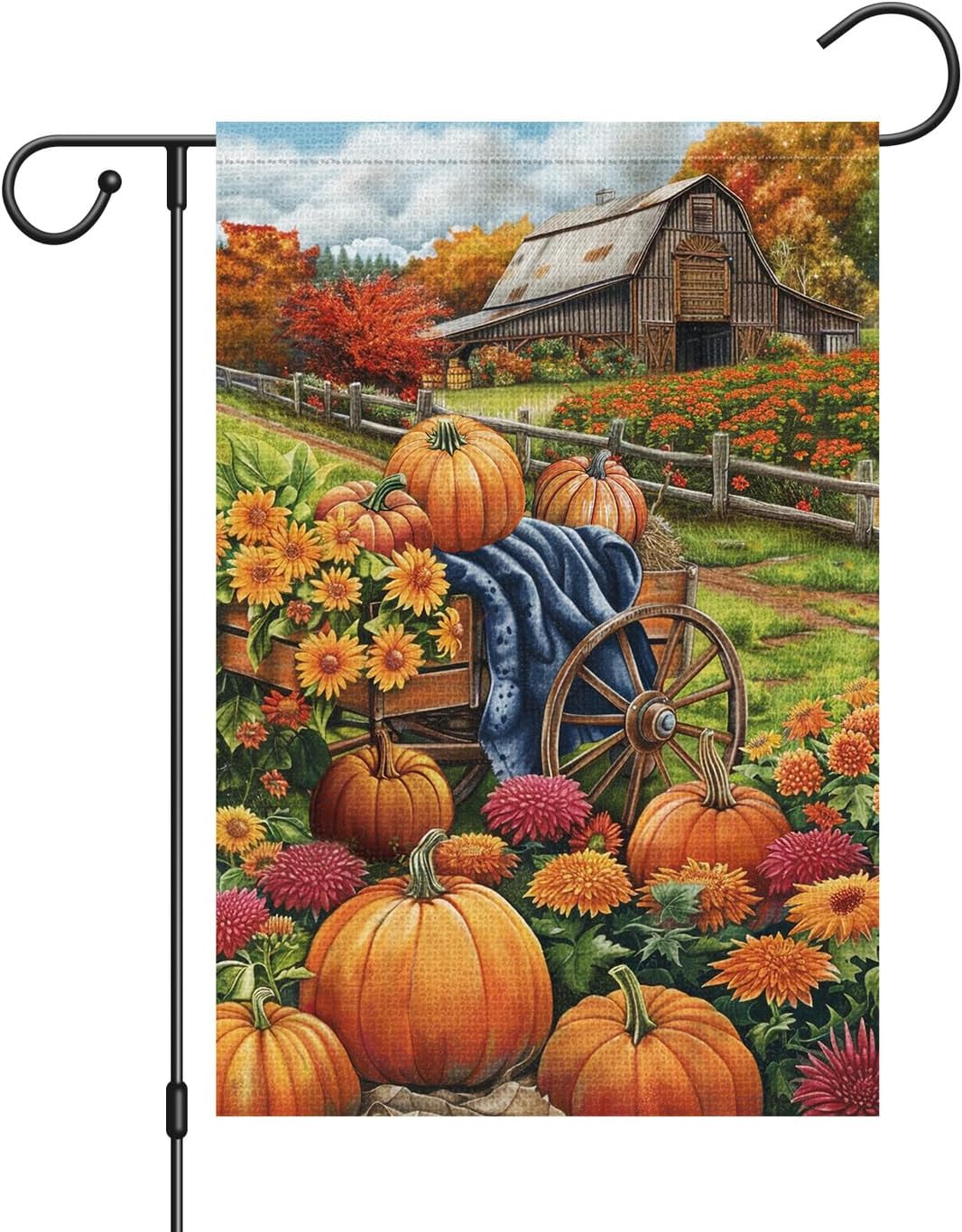 Bandera jardín calabaza 12x18pulg doble cara