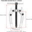 Extractor engranajes universal 2 mordazas 3" acero carbono