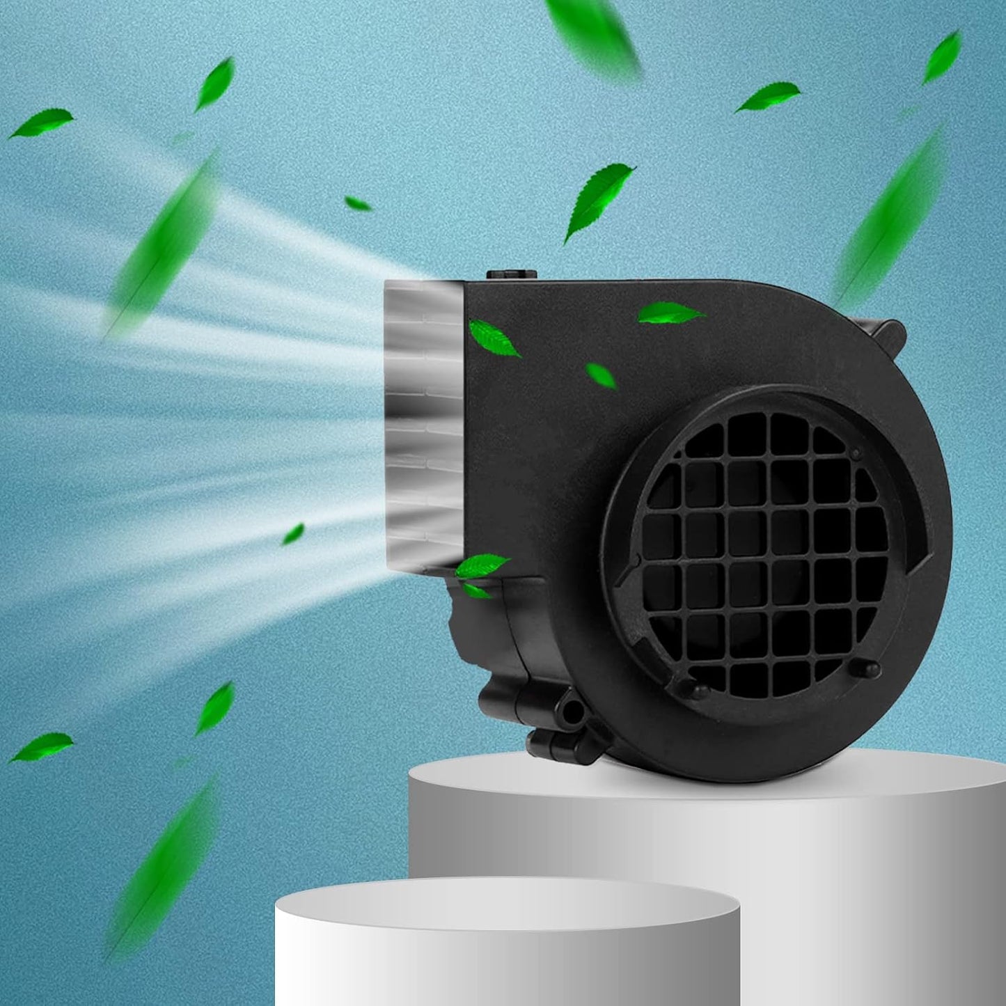 Soplador aire inflables 12V con ventilador 3 luces LED