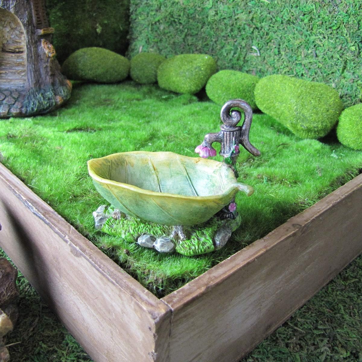 Decoración de bañera forma hoja jardín