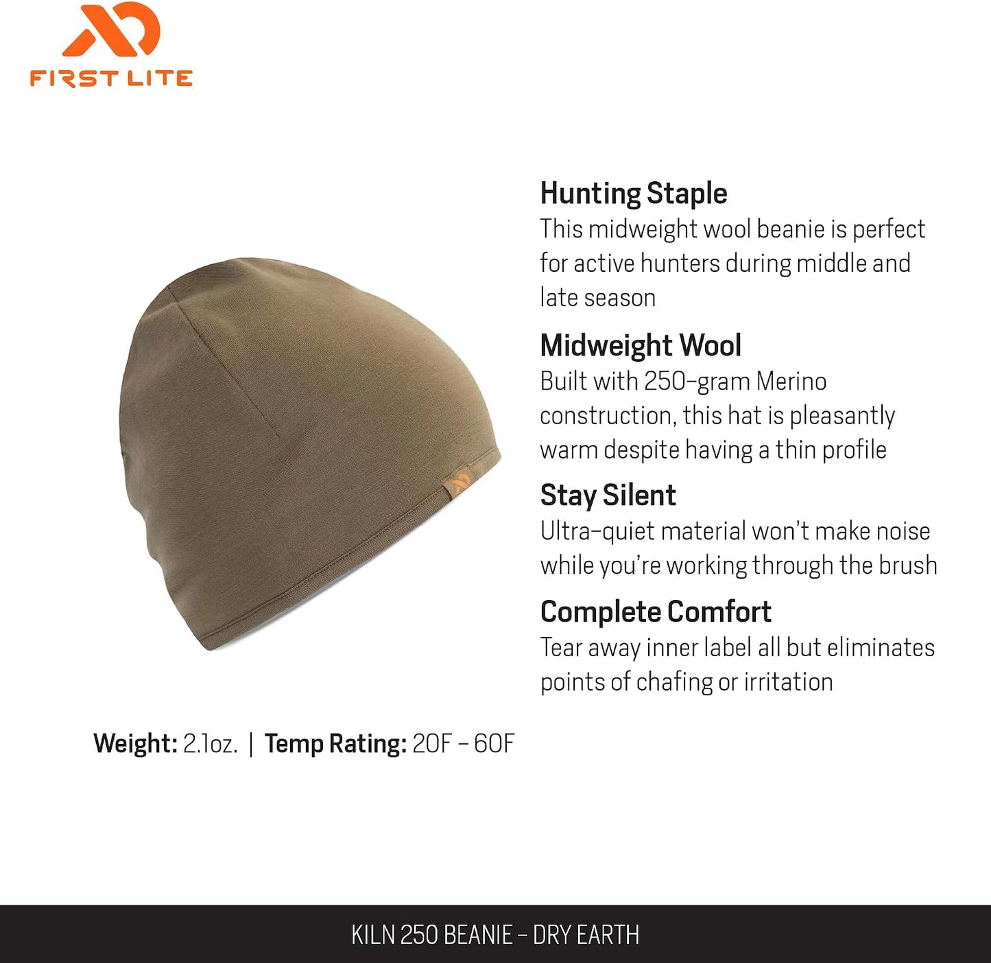 Gorro caza lana merino peso medio