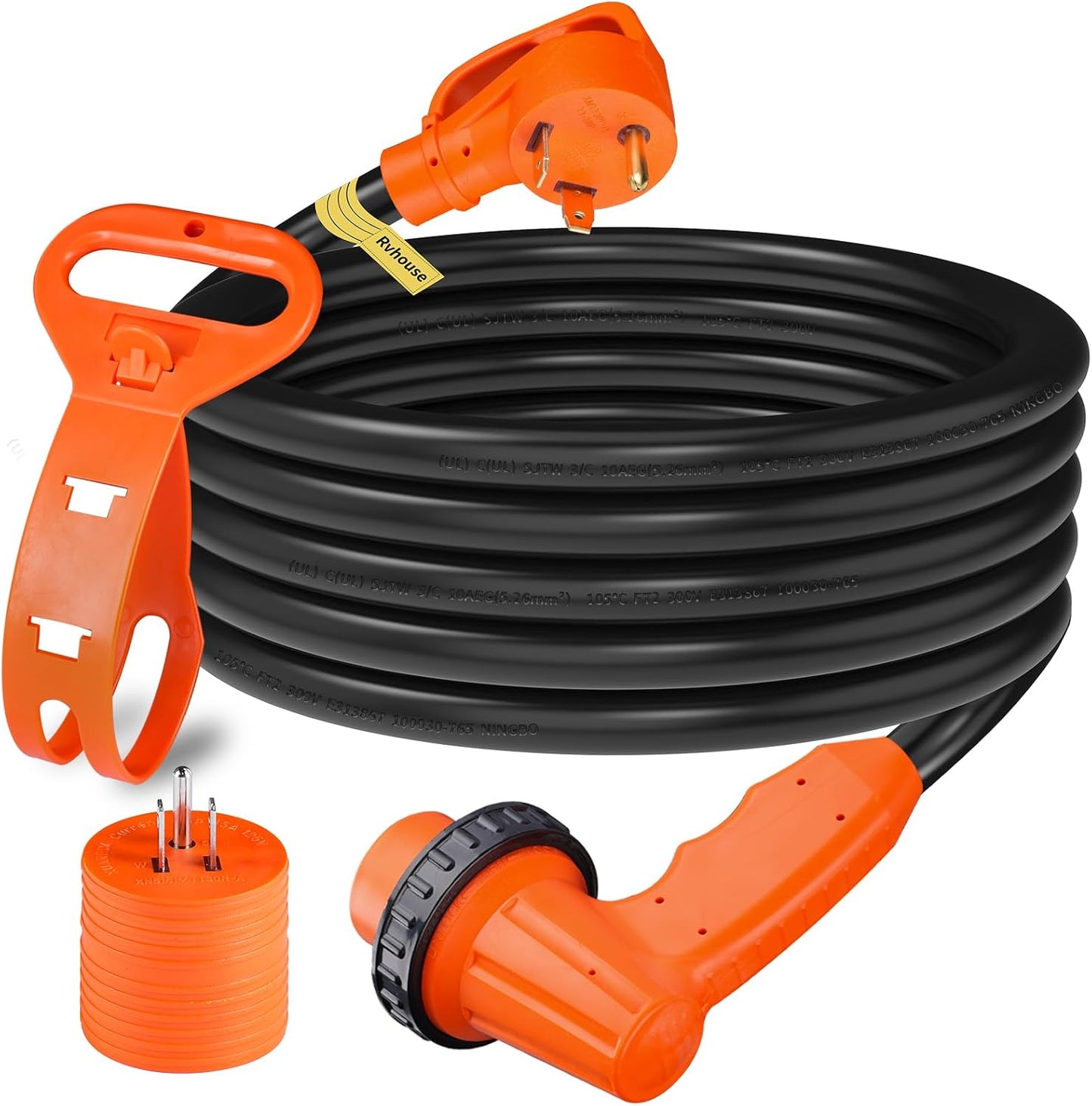 Cable extensión RV 25pies 30A STW resistente agua NEMA