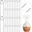 100 Pzas Púas Florales Acero Inox Soporte Tarjetas Centros Mesa