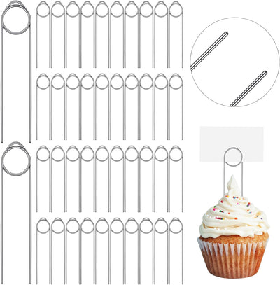 100 Pzas Púas Florales Acero Inox Soporte Tarjetas Centros Mesa