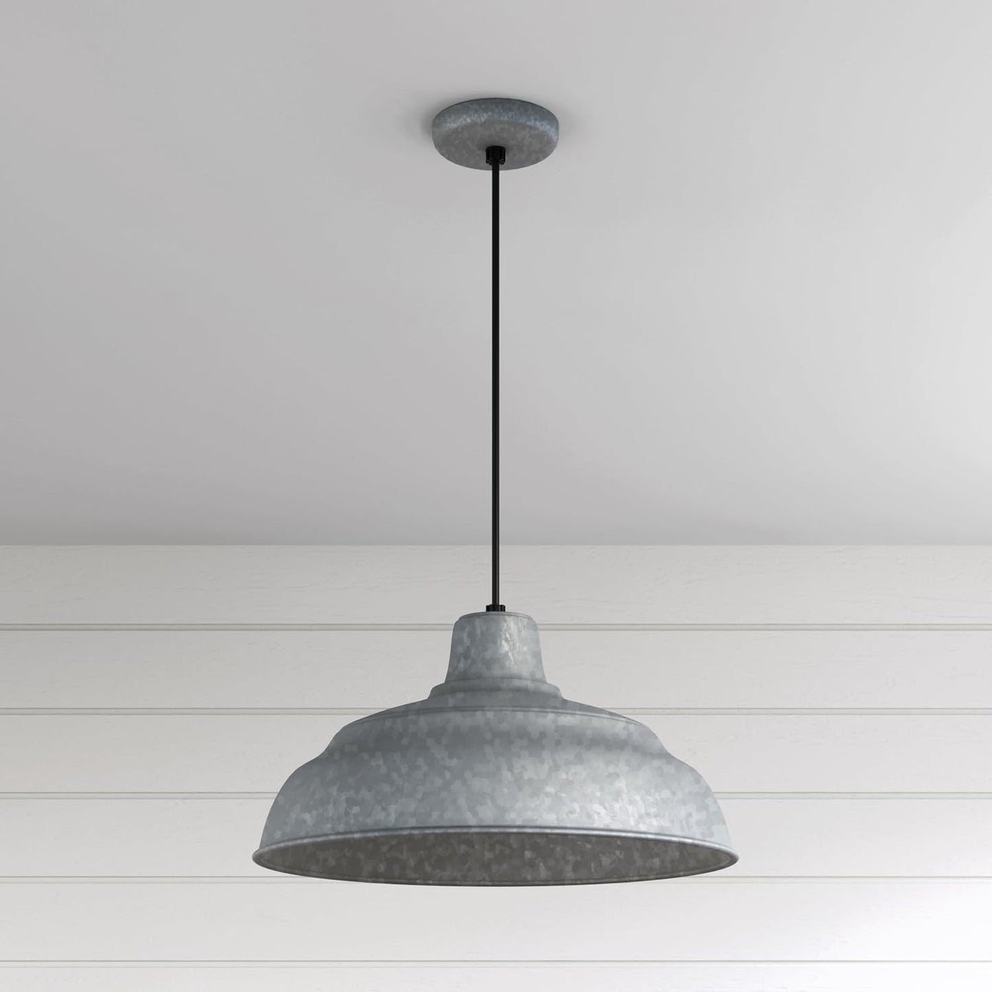 Colgante una luz galvanizado