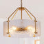 Candelabro vidrio dorado 20pulg 5 luces
