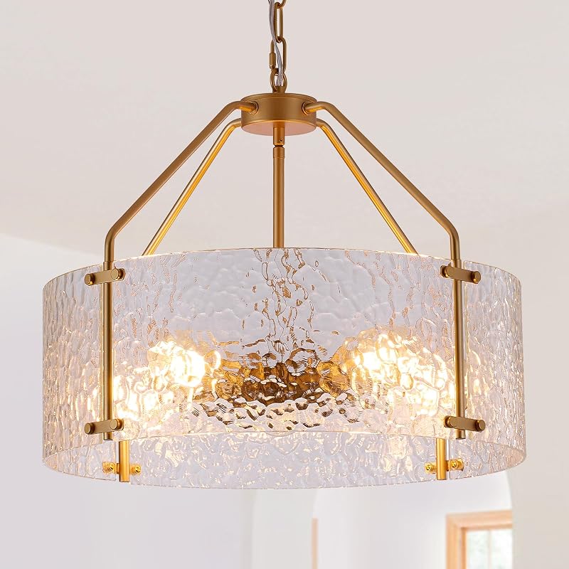 Candelabro vidrio dorado 20pulg 5 luces
