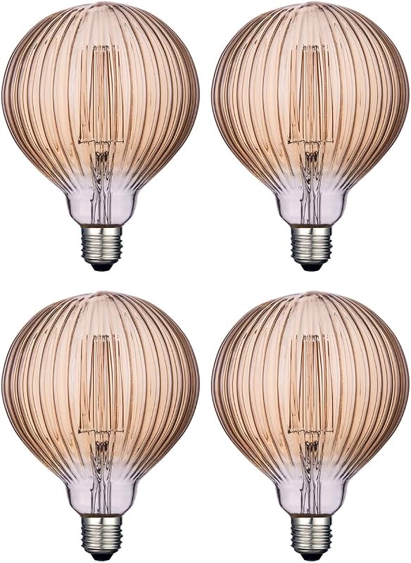 Bombilla LED G125 Edison filamento jaula de ardilla E26