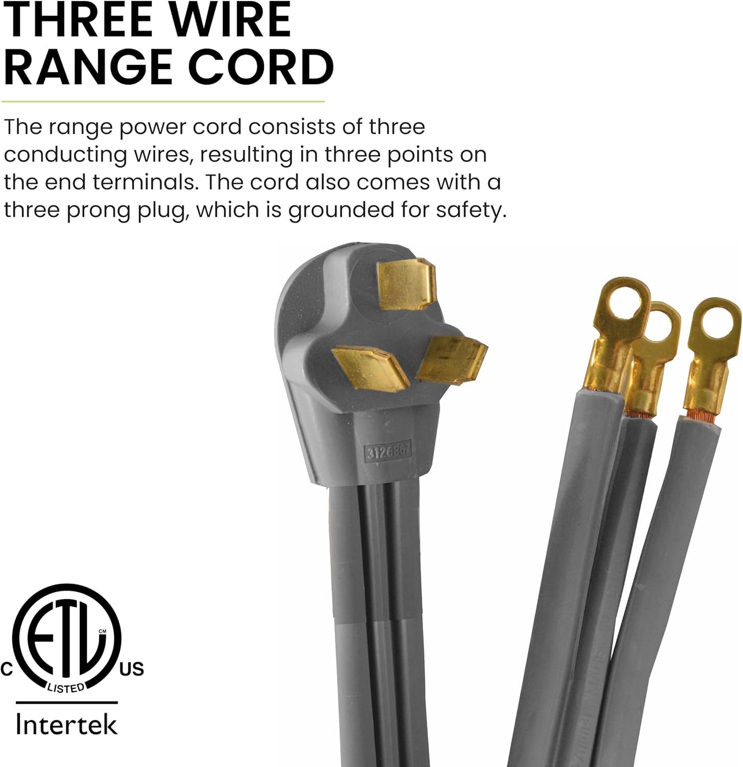 Cable 3 alambres 50A 1.83m GoGreen Power GG-27006
