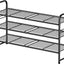 Zapatero metal 3 niveles 32.5" negro apilable