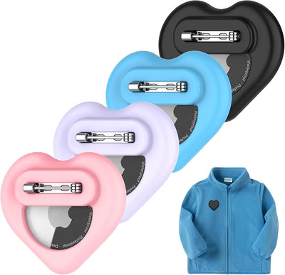 Funda oculta AirTag niños 4 pzas soporte negro azul rosa