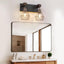 Lámpara tocador baño madera 2 luces sala dormitorio