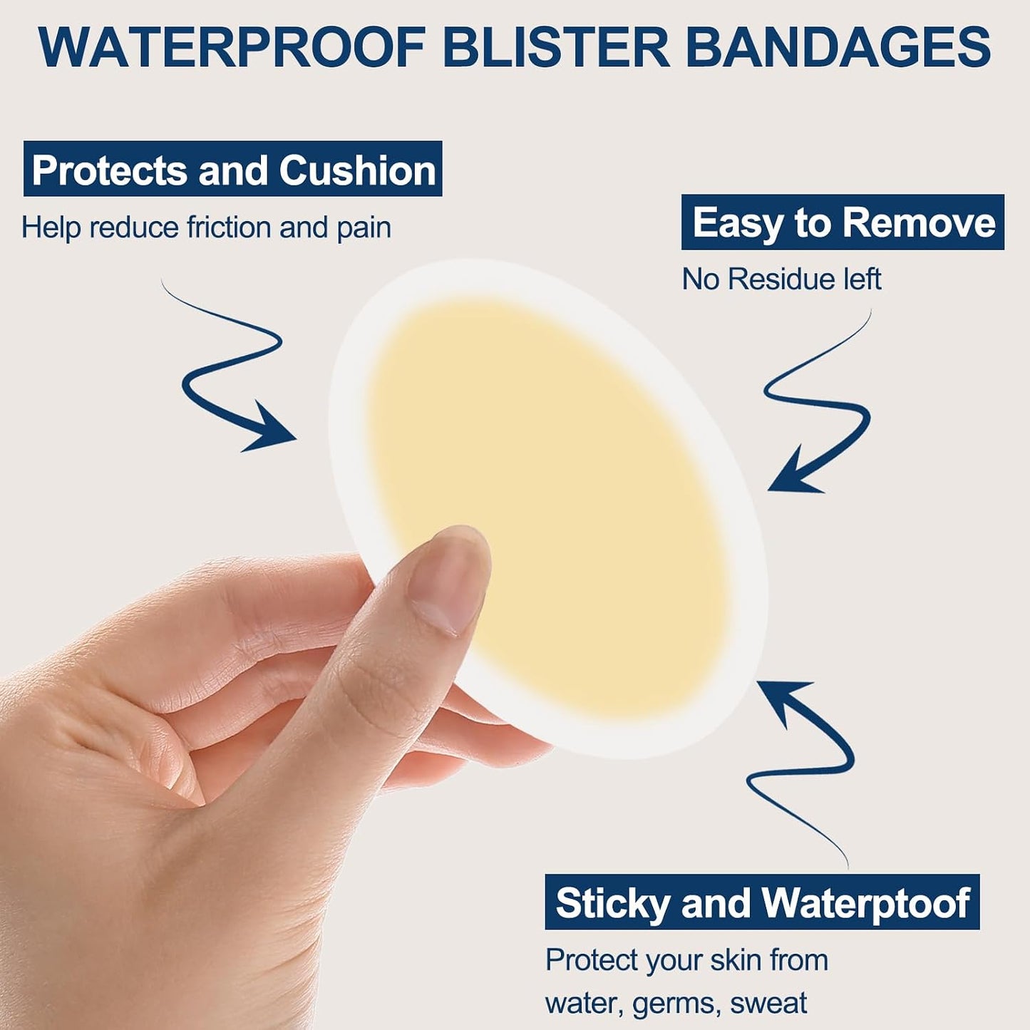 90 Vendajes Hidrocoloides para Pies Impermeables