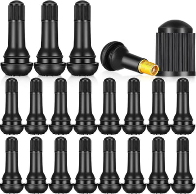 20 Vástagos Válvula TR413 Sin Cámara 0.453pulg Negro