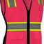 Chaleco seguridad rosa reflectante ANSI mujer con bolsillos