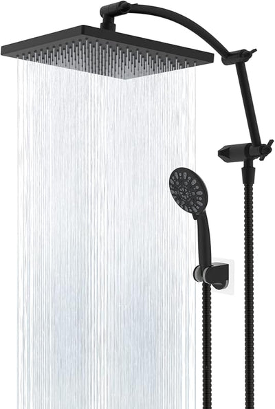 Cabezal ducha lluvia 10" rociador alta presion 7 ajustes