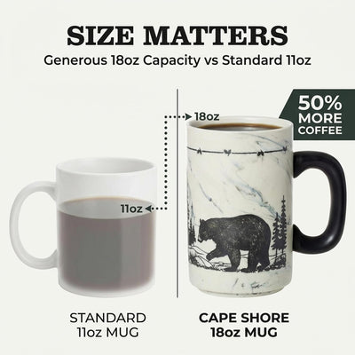 Taza cerámica Sema 18oz oso para Café con Asa Doble