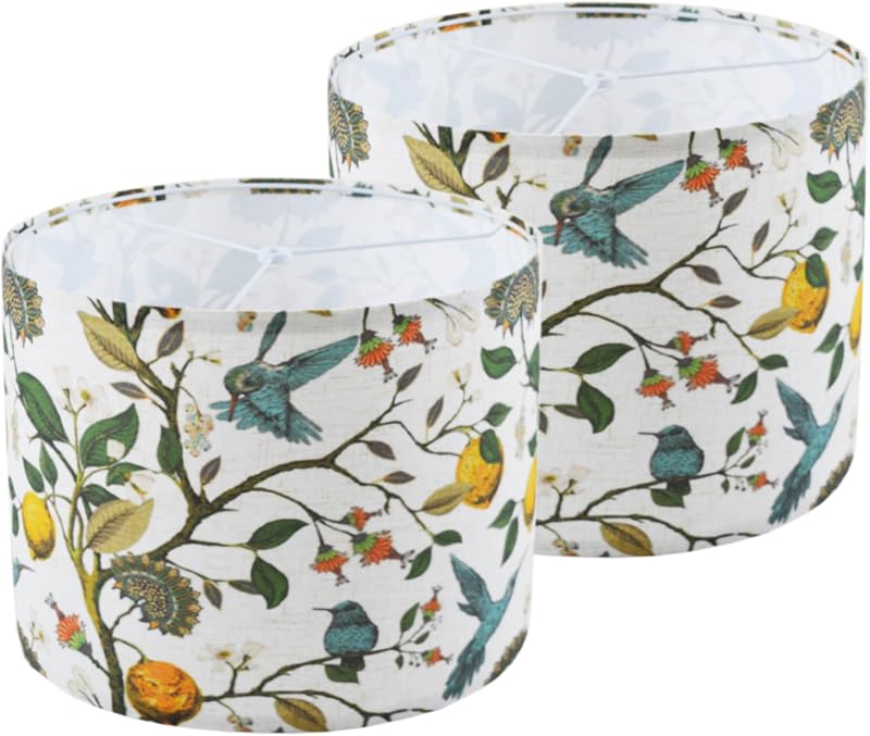 Set pantallas lámpara 2.13x10" diseño lino