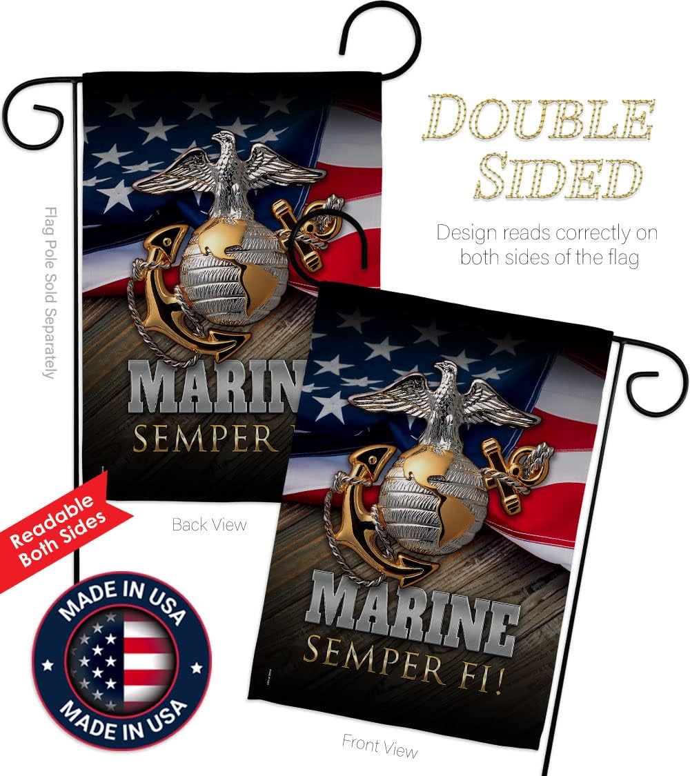 Bandera jardín USMC doble cara decoración casa