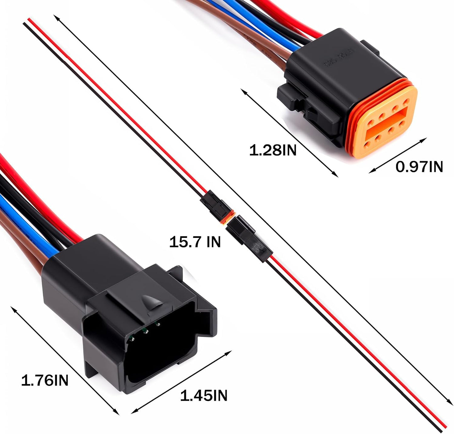 Conector cable eléctrico 8 pines enchufe rápido automóvil