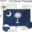 Bandera Carolina del Sur 3x5ft lona bordada resistente