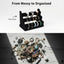 Soporte pulseras 3 niveles terciopelo negro desmontable